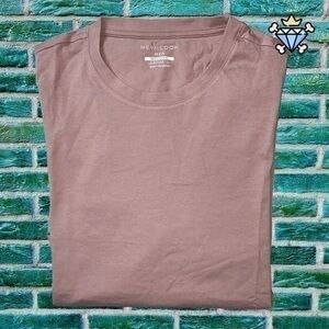 MENS NEW LOOK MUSCLE FIT DUSTY PINK TEE SHIRT SIZE LARGE CASUAL STREETWEAR